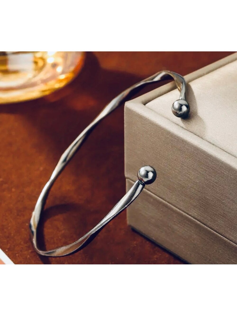 New - Twisted Cuff Bangle - In Gunsmoke - Gorgeous & Unique